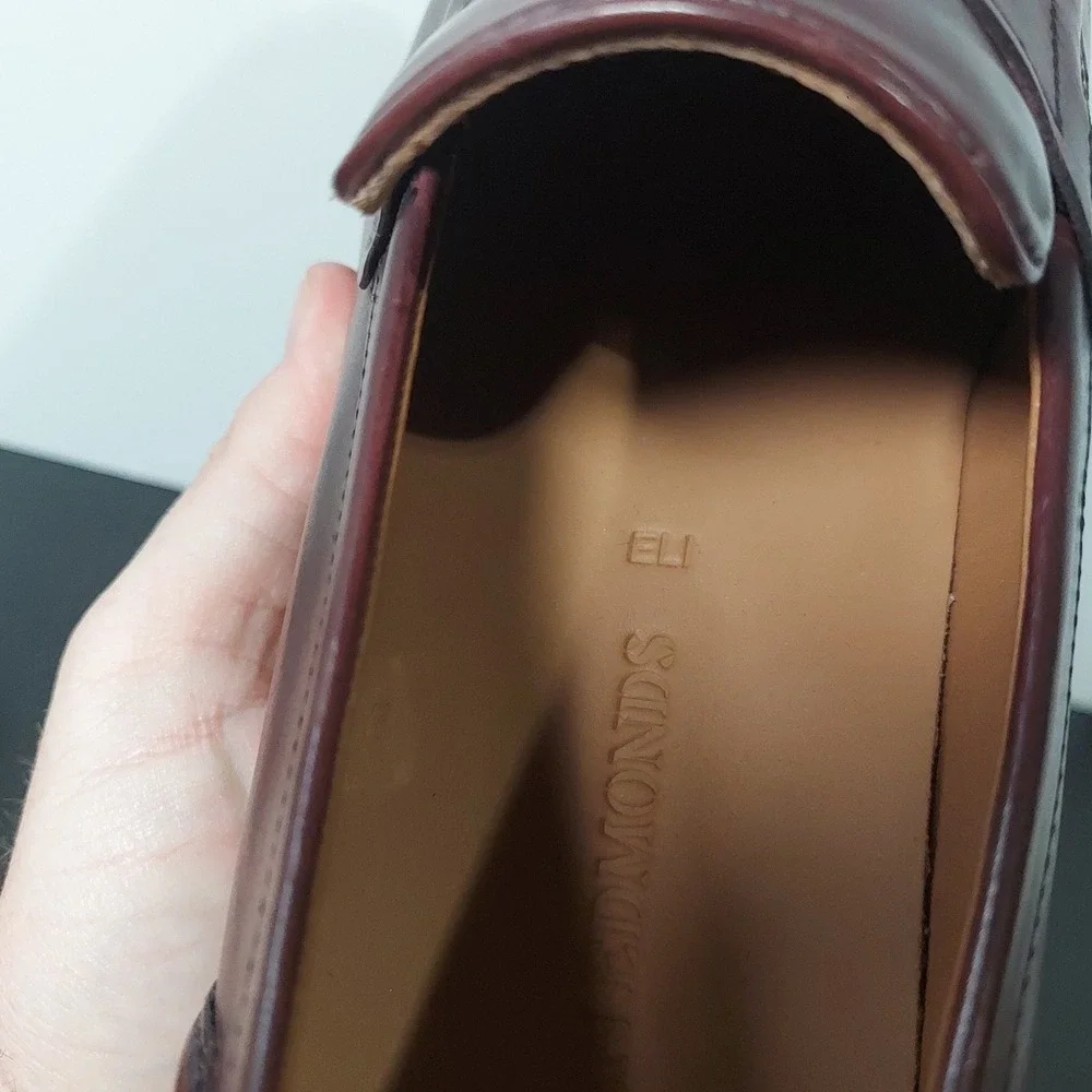 Allen Edmonds Eli Loafer Mens 8.5 D Burgundy Leather Penny Loafers 5940